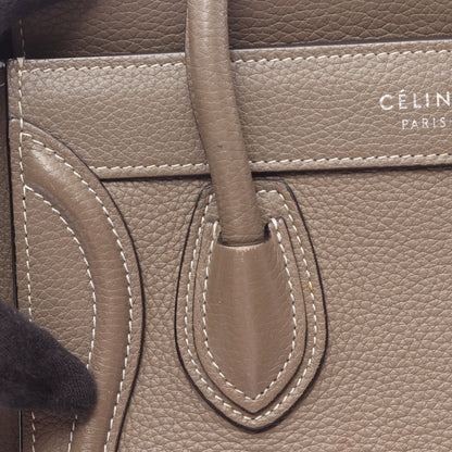 ラゲージ ナノショッパー 2WAY ハンドバッグ レザー グレーブラウン セリーヌ バッグ CELINE