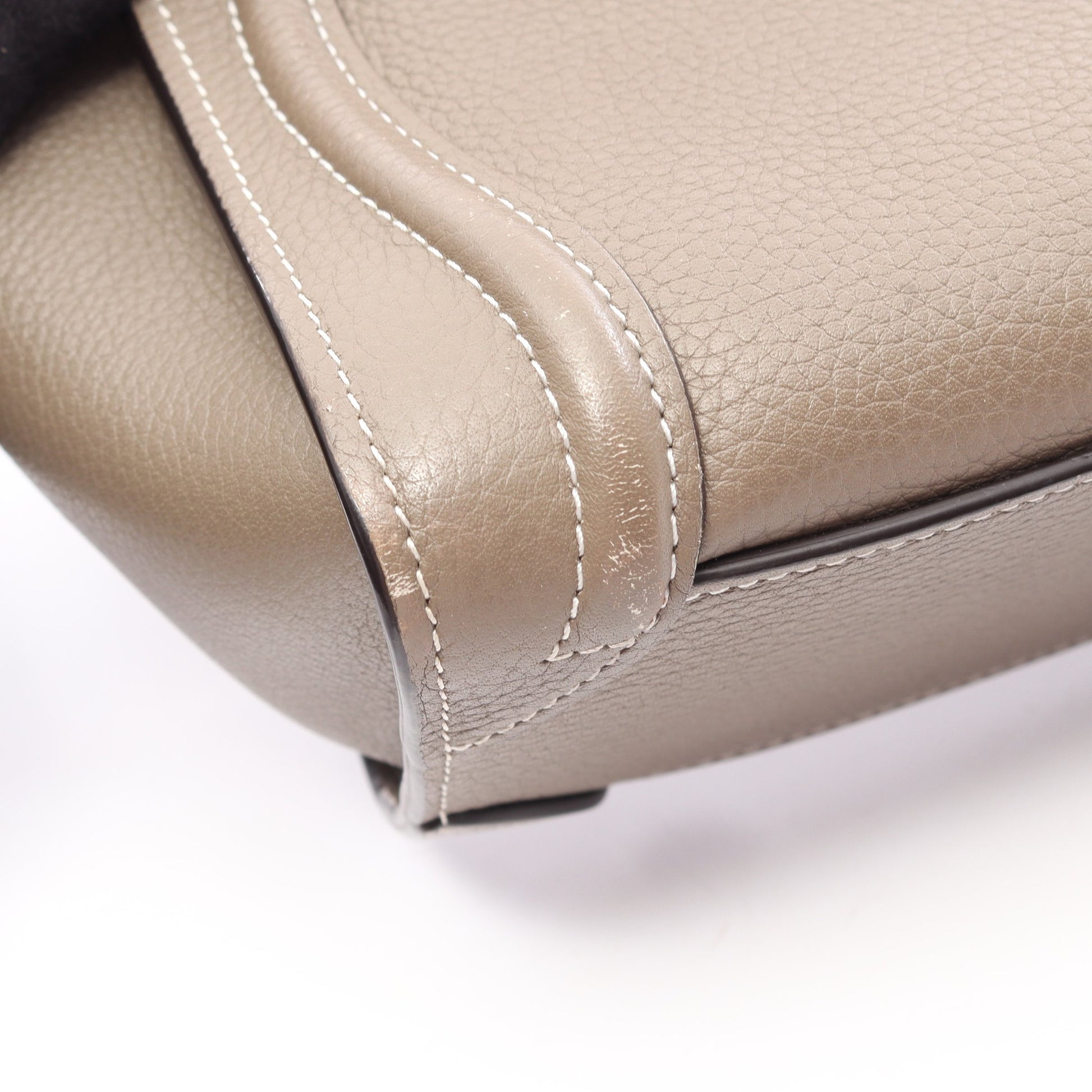 ラゲージ ナノショッパー 2WAY ハンドバッグ レザー グレーブラウン セリーヌ バッグ CELINE