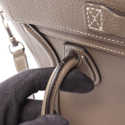 ラゲージ ナノショッパー 2WAY ハンドバッグ レザー グレーブラウン セリーヌ バッグ CELINE