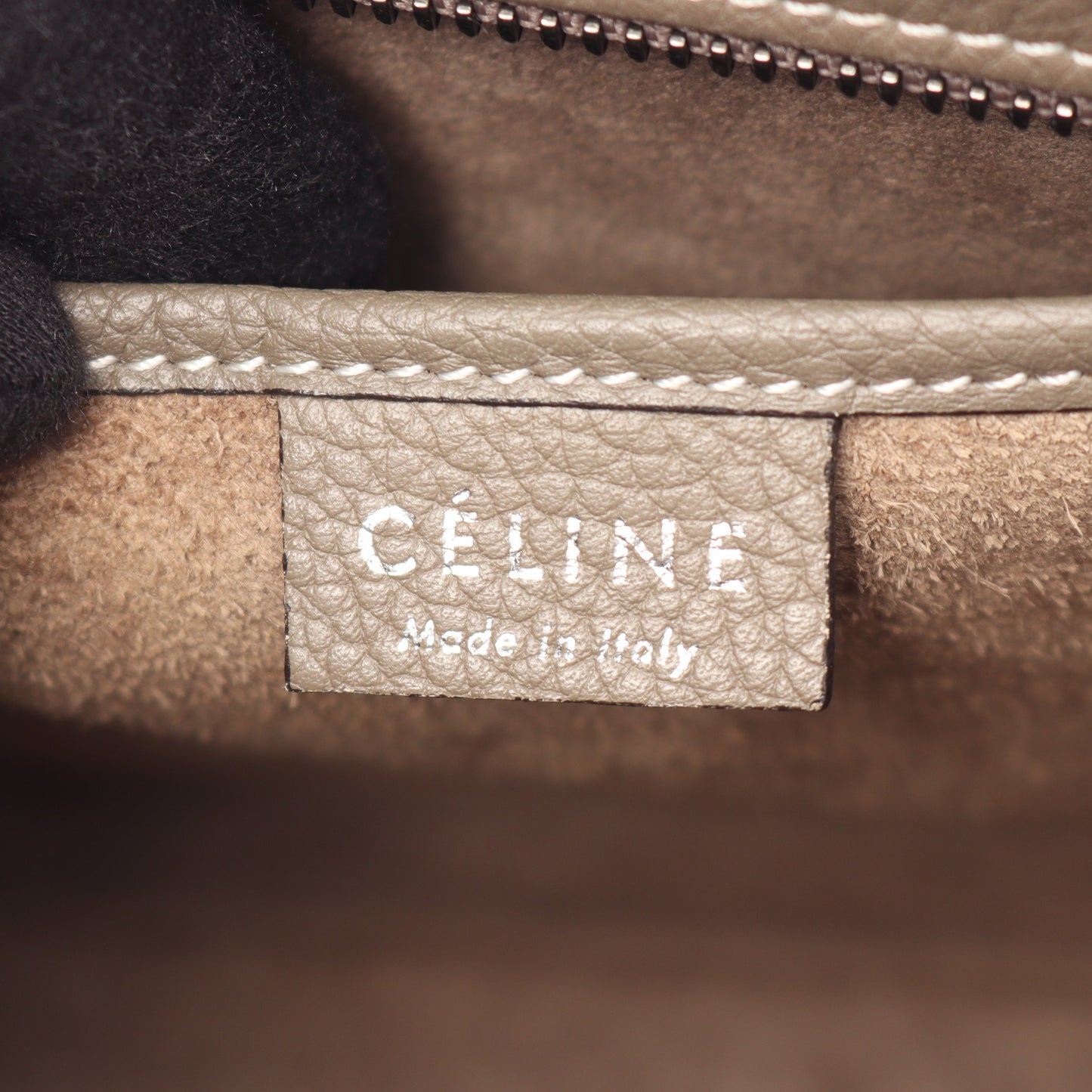 ラゲージ ナノショッパー 2WAY ハンドバッグ レザー グレーブラウン セリーヌ バッグ CELINE