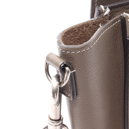 ラゲージ ナノショッパー 2WAY ハンドバッグ レザー グレーブラウン セリーヌ バッグ CELINE