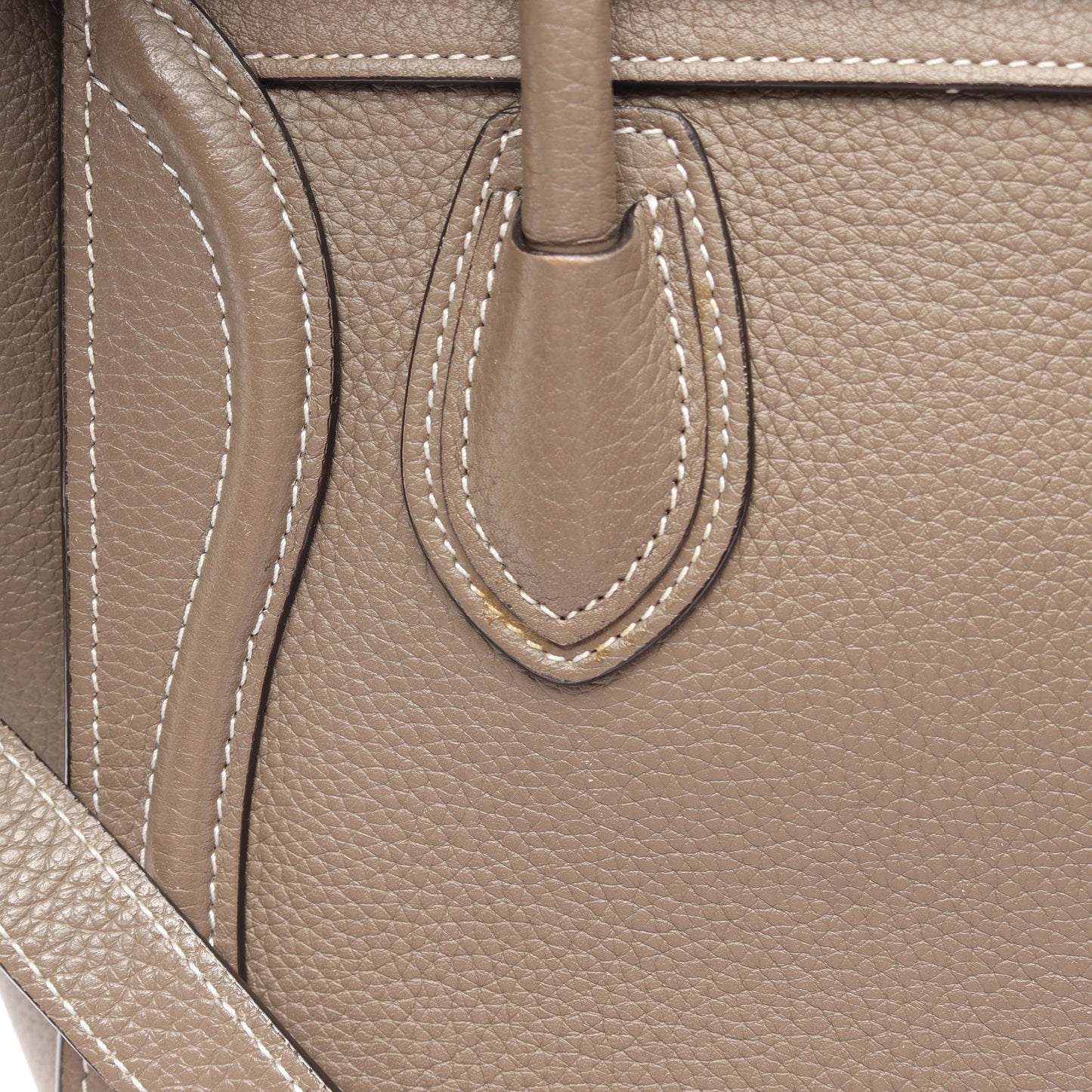 ラゲージ ナノショッパー 2WAY ハンドバッグ レザー グレーブラウン セリーヌ バッグ CELINE