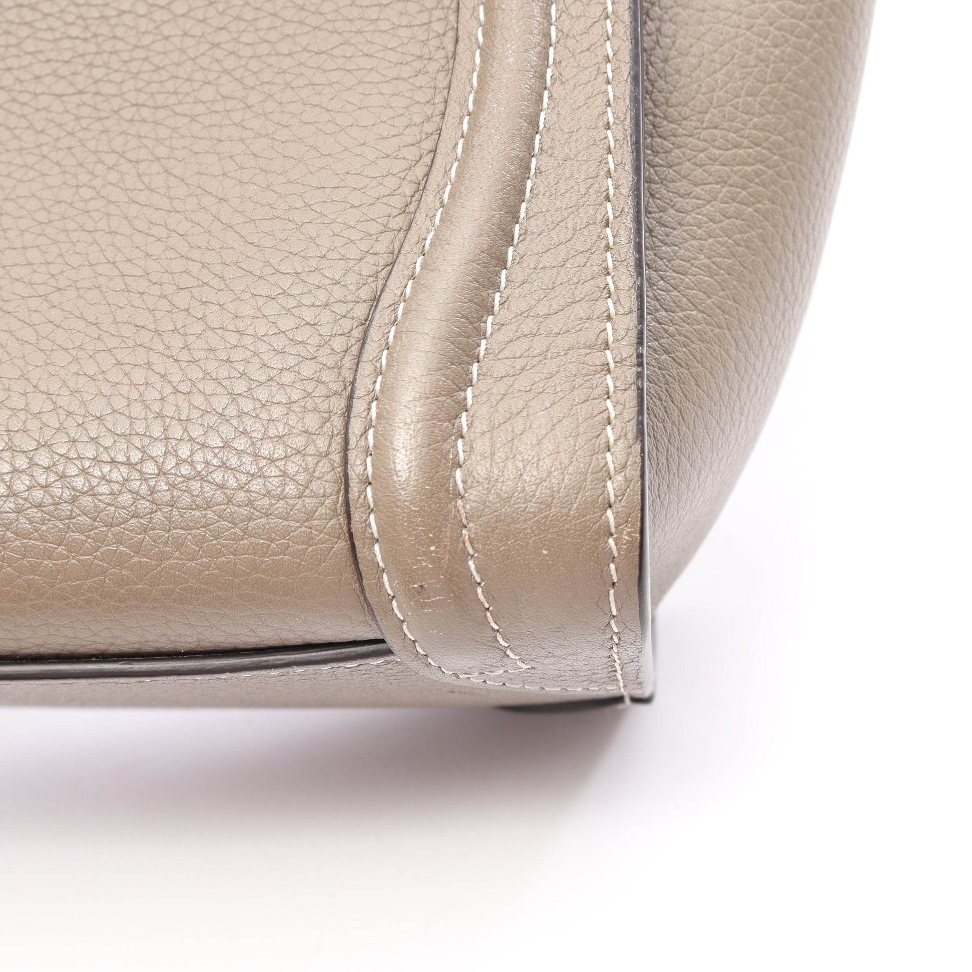 ラゲージ ナノショッパー 2WAY ハンドバッグ レザー グレーブラウン セリーヌ バッグ CELINE
