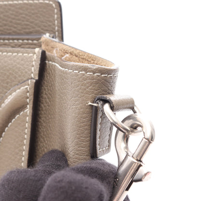 ラゲージ ナノショッパー 2WAY ハンドバッグ レザー グレーブラウン セリーヌ バッグ CELINE