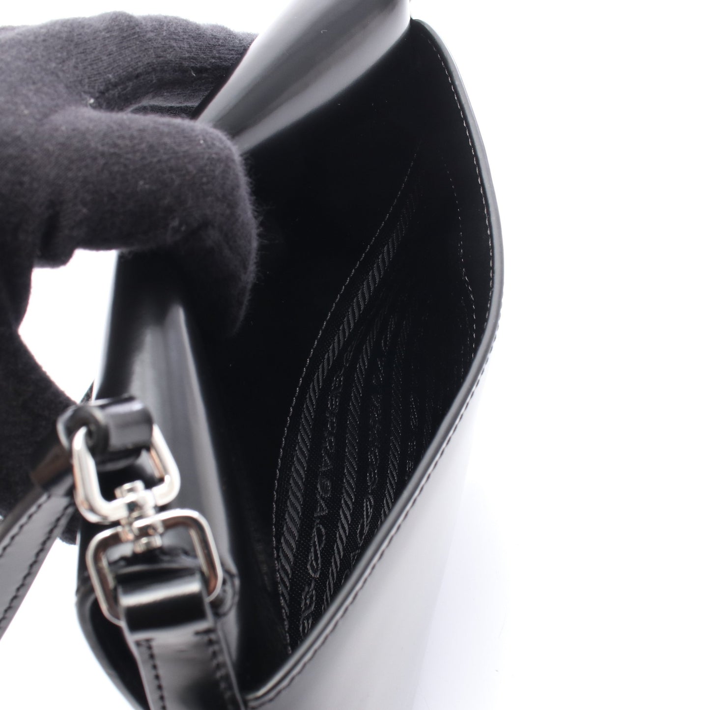 クレオ ミニ ハンドバッグ レザー ブラック プラダ バッグ PRADA