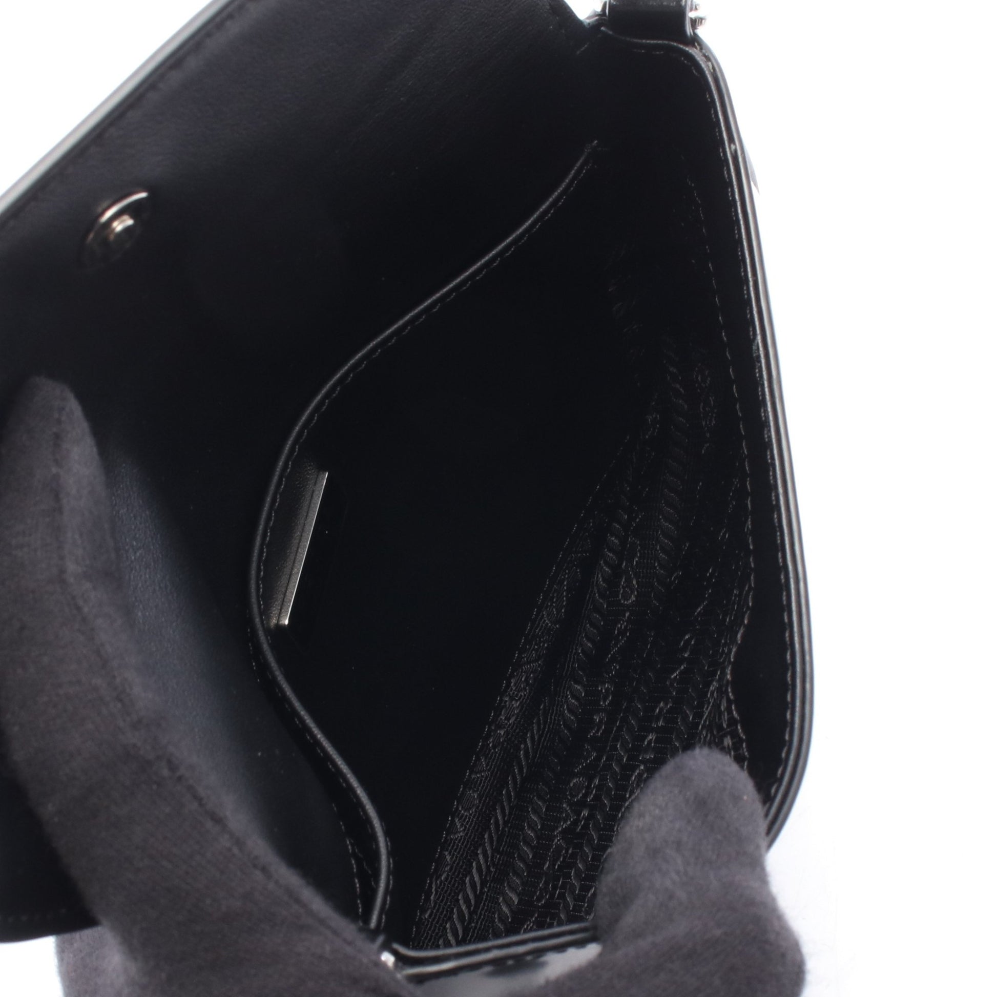 クレオ ミニ ハンドバッグ レザー ブラック プラダ バッグ PRADA