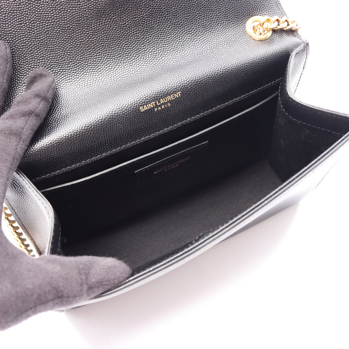 KATE ケイト スモール チェーンショルダーバッグ レザー ブラック サンローランパリ バッグ SAINT LAURENT PARIS