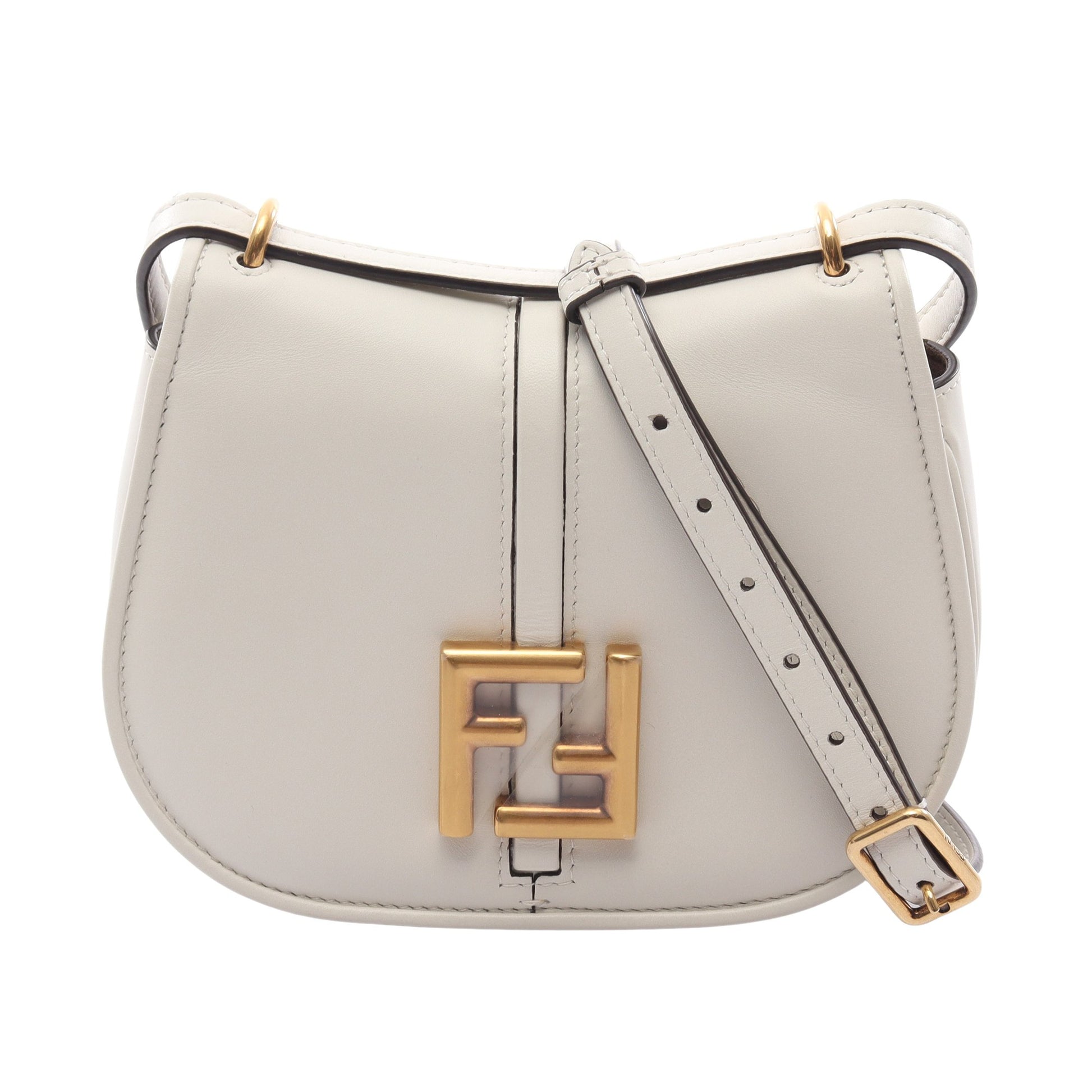 カモン スモール ショルダーバッグ レザー ホワイト フェンディ バッグ FENDI