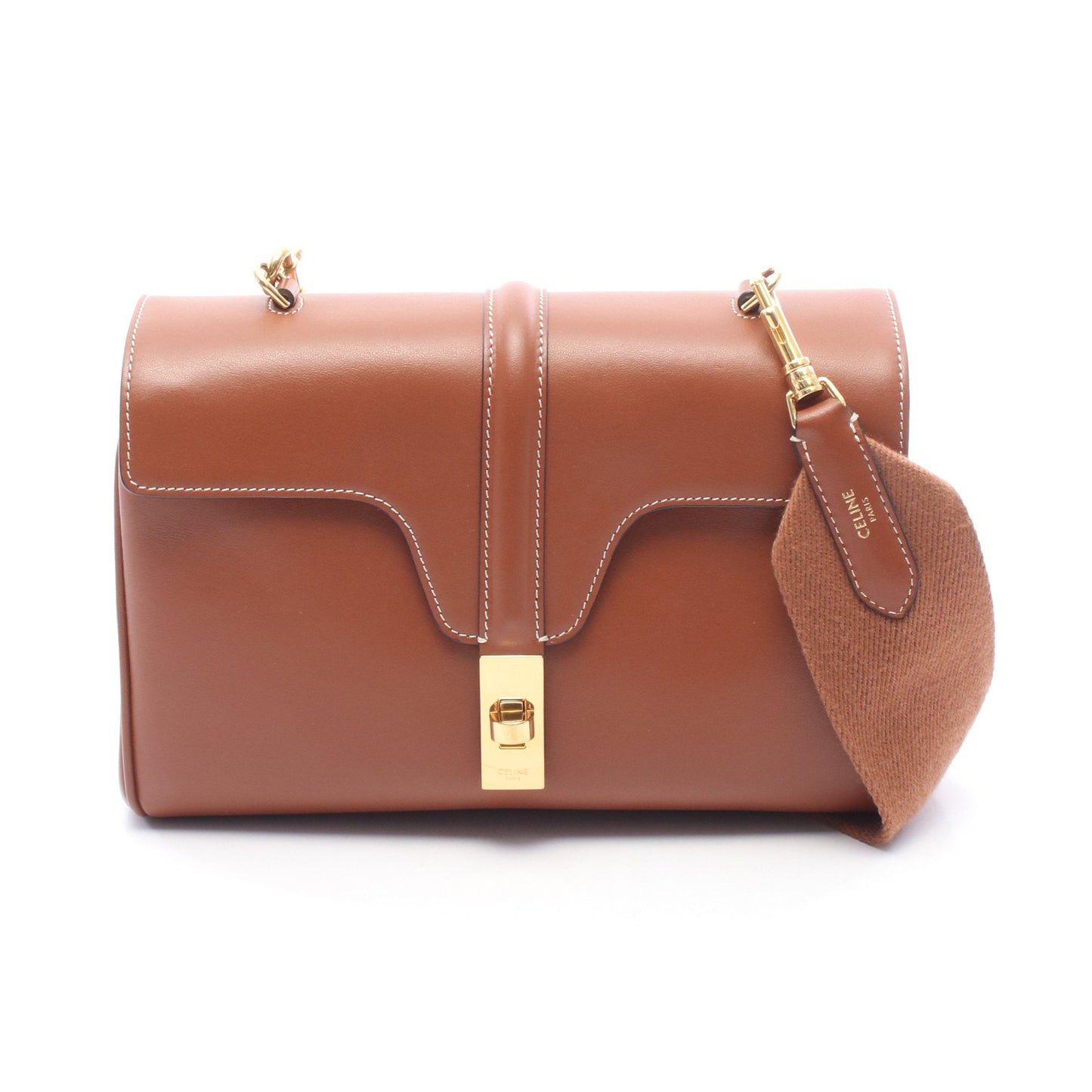 ティーンソフト16 ショルダーバッグ レザー ブラウン セリーヌ バッグ CELINE