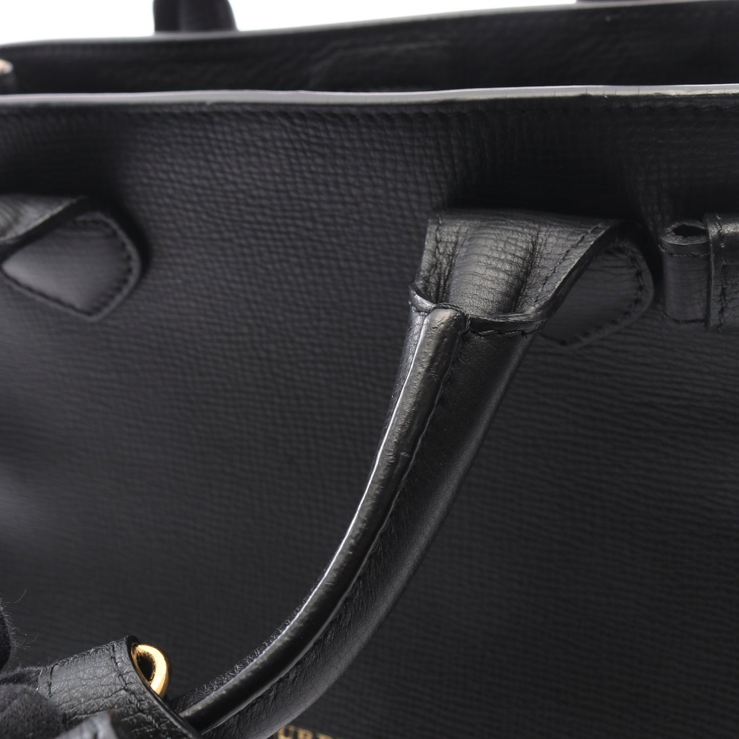 スモールバナー 2WAY ハンドバッグ レザー キャンバス ブラック ライトブラウン マルチカラー バーバリー バッグ BURBERRY