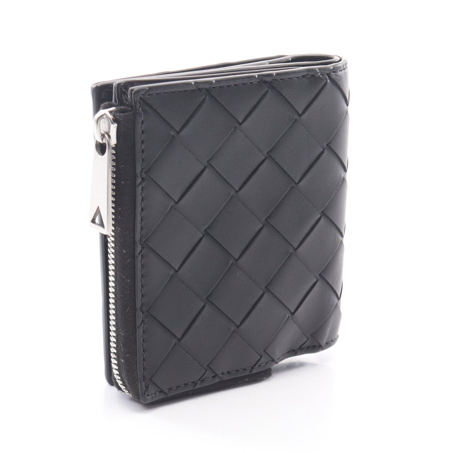 イントレチャート 二つ折り財布 レザー ブラック ボッテガヴェネタ 財布・小物 BOTTEGA VENETA