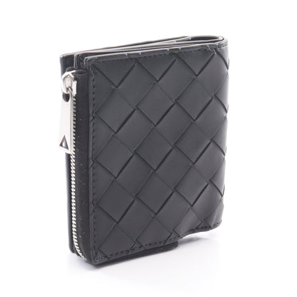 イントレチャート 二つ折り財布 レザー ブラック ボッテガヴェネタ 財布・小物 BOTTEGA VENETA