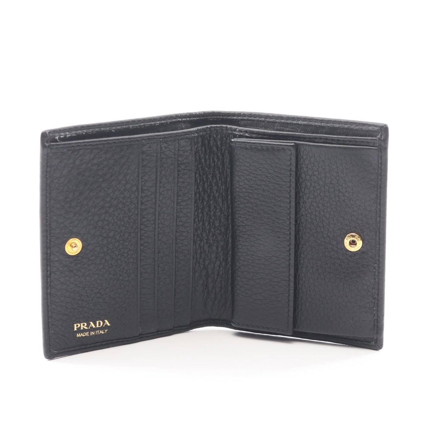 二つ折り財布 レザー ブラック プラダ 財布・小物 PRADA