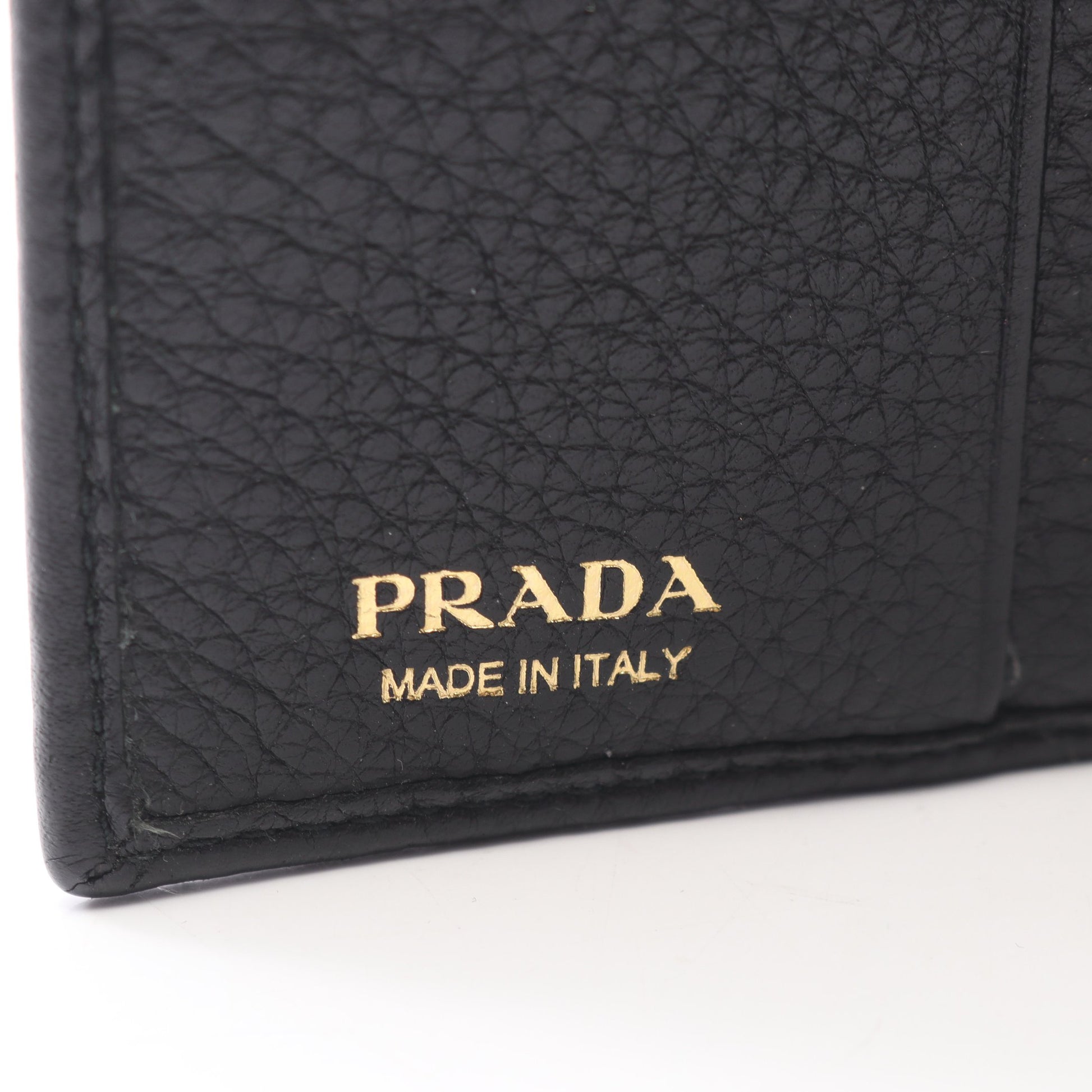 二つ折り財布 レザー ブラック プラダ 財布・小物 PRADA