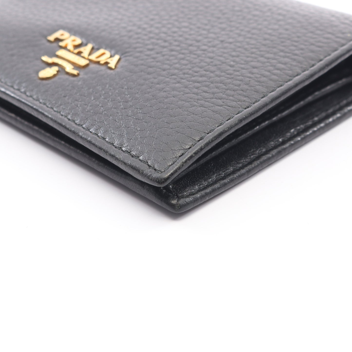 二つ折り財布 レザー ブラック プラダ 財布・小物 PRADA