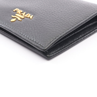 二つ折り財布 レザー ブラック プラダ 財布・小物 PRADA