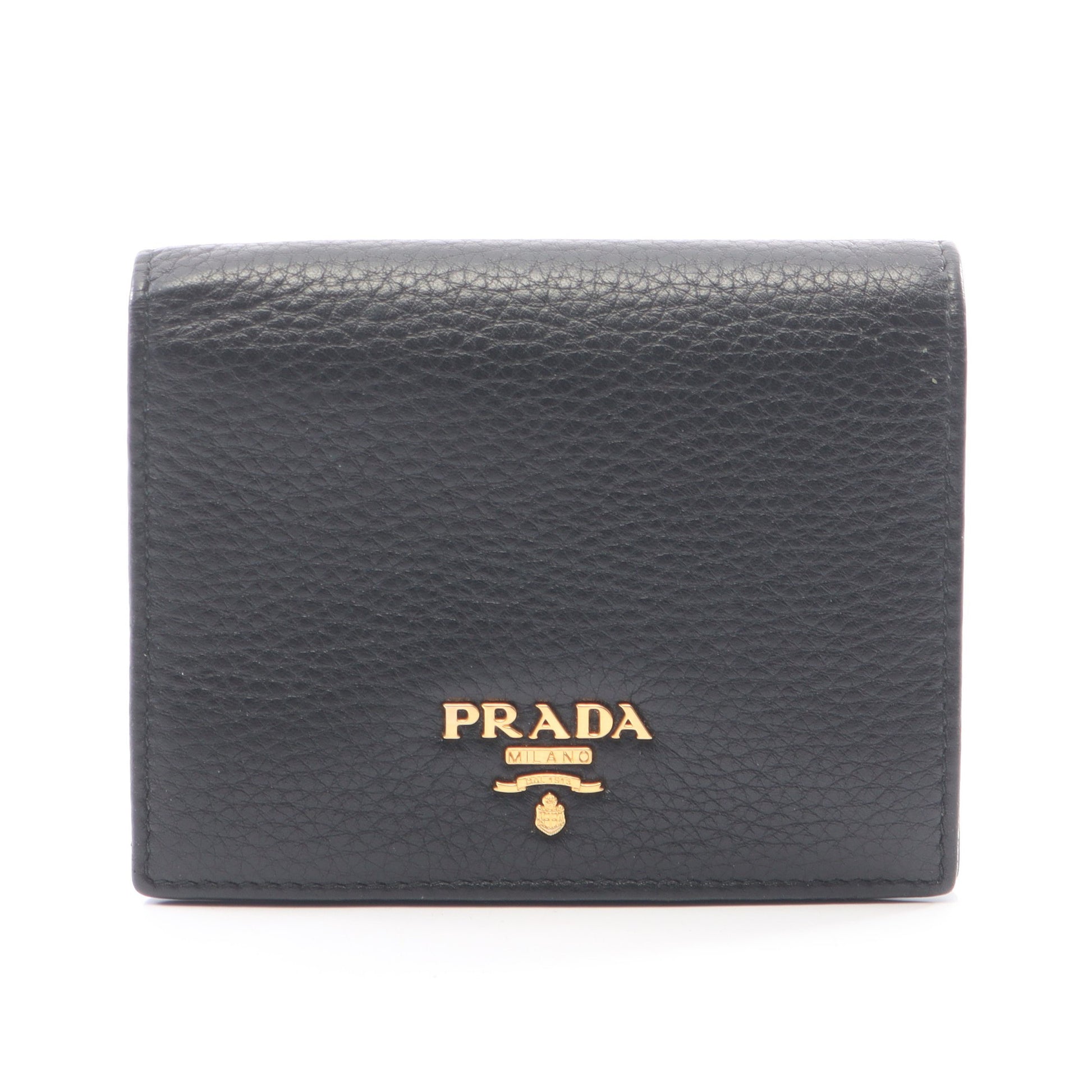二つ折り財布 レザー ブラック プラダ 財布・小物 PRADA