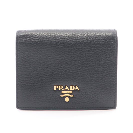 二つ折り財布 レザー ブラック プラダ 財布・小物 PRADA