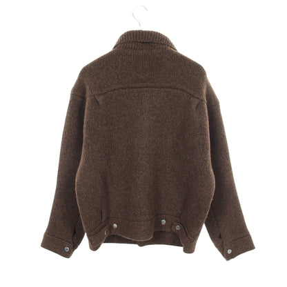 ニット ジャケット ウール ダークブラウン ンニット アウター NKNIT