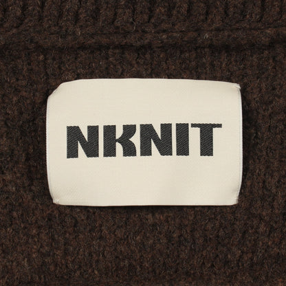 ニット ジャケット ウール ダークブラウン ンニット アウター NKNIT