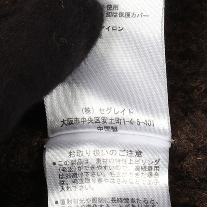 ニット ジャケット ウール ダークブラウン ンニット アウター NKNIT