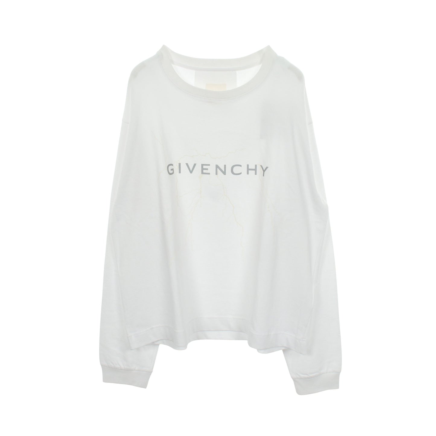 ロゴプリント 長袖Tシャツ コットン ホワイト ジバンシィ