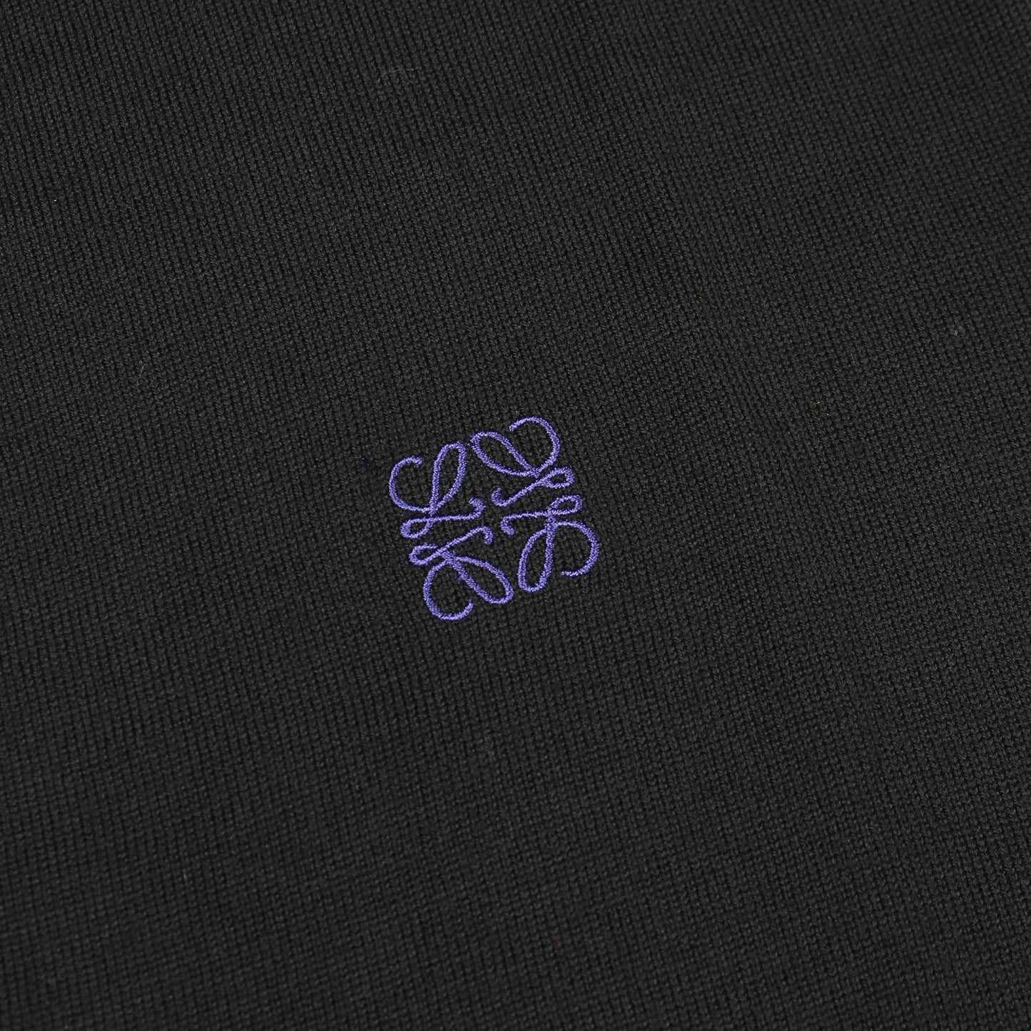アナグラム刺繍 カーディガン ウール ブラック ロエベ