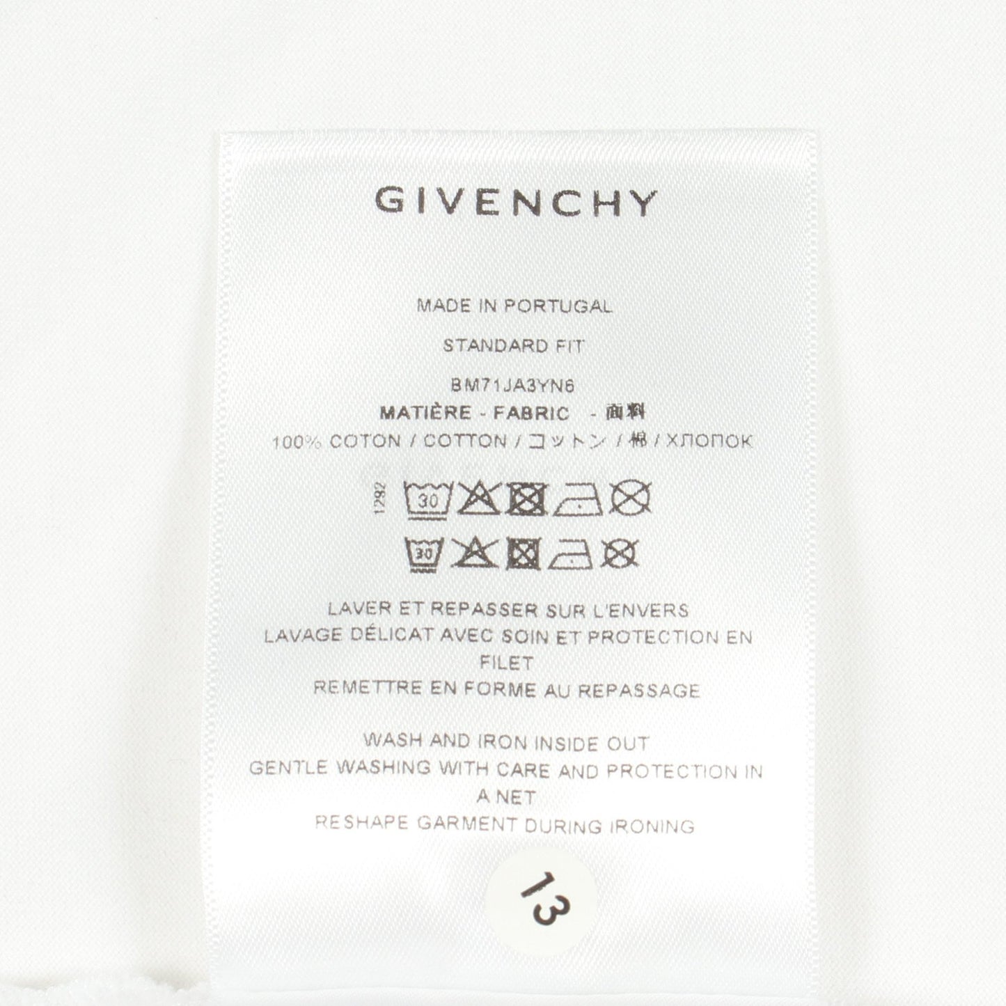 レモン 半袖Tシャツ コットン ホワイト ジバンシィ トップス GIVENCHY