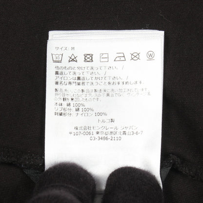 ロゴ刺繍 クルーネック 半袖Tシャツ コットン ブラック モンクレール