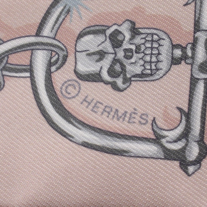 ツイリー C'est La Fete リボン スカーフ シルク ブルーグレー ピンクベージュ エルメス 財布・小物 HERMES