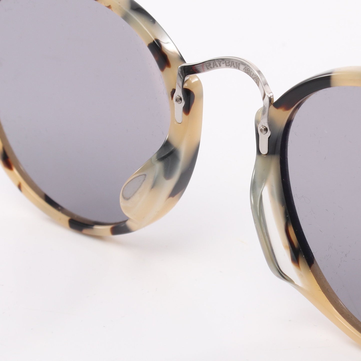 ROUND FLECK べっ甲柄 サングラス ベージュ ダークブラウン レッド レイバン