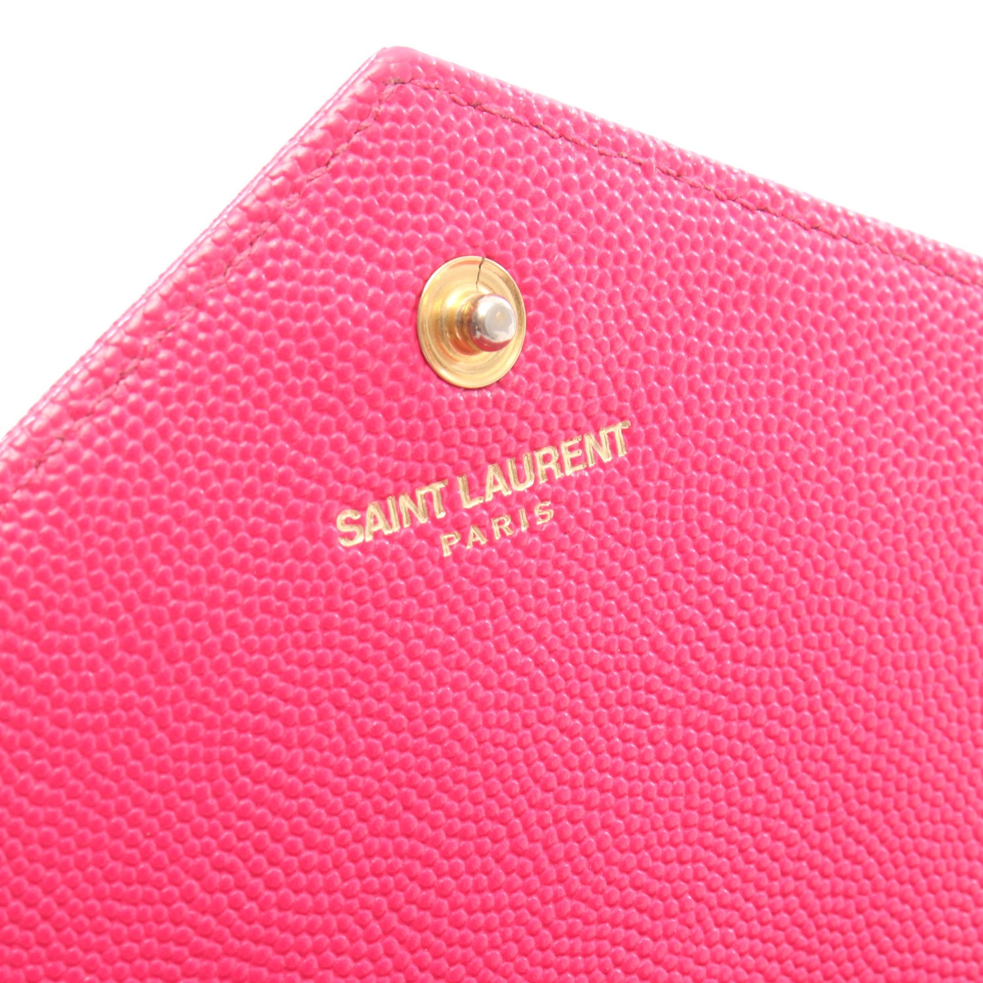 カサンドラ クラシック チェーンウォレット レザー ピンクレッド サンローランパリ バッグ SAINT LAURENT PARIS