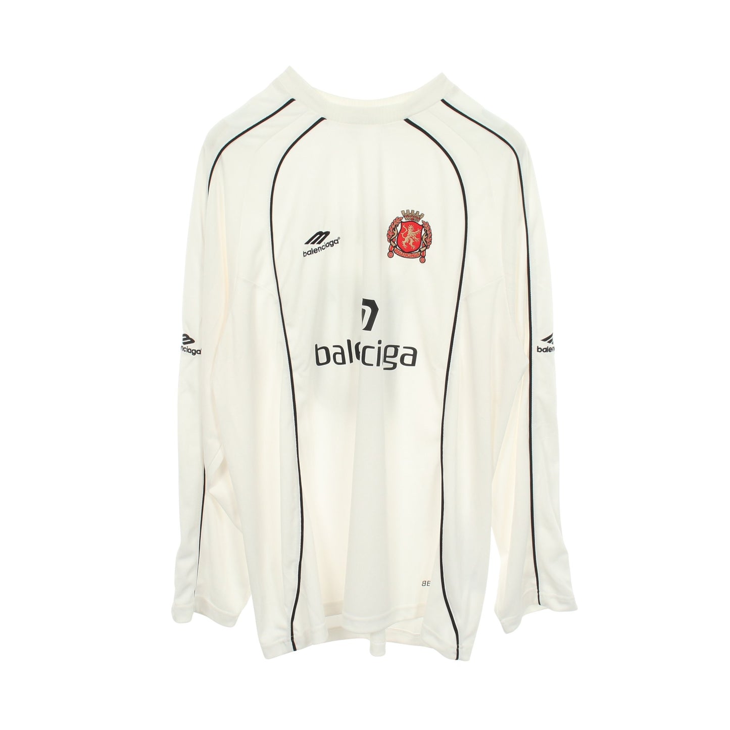 PARIS SOCCER メッシュテクニカルジャージー 長袖Tシャツ ホワイト ブラック レッド バレンシアガ