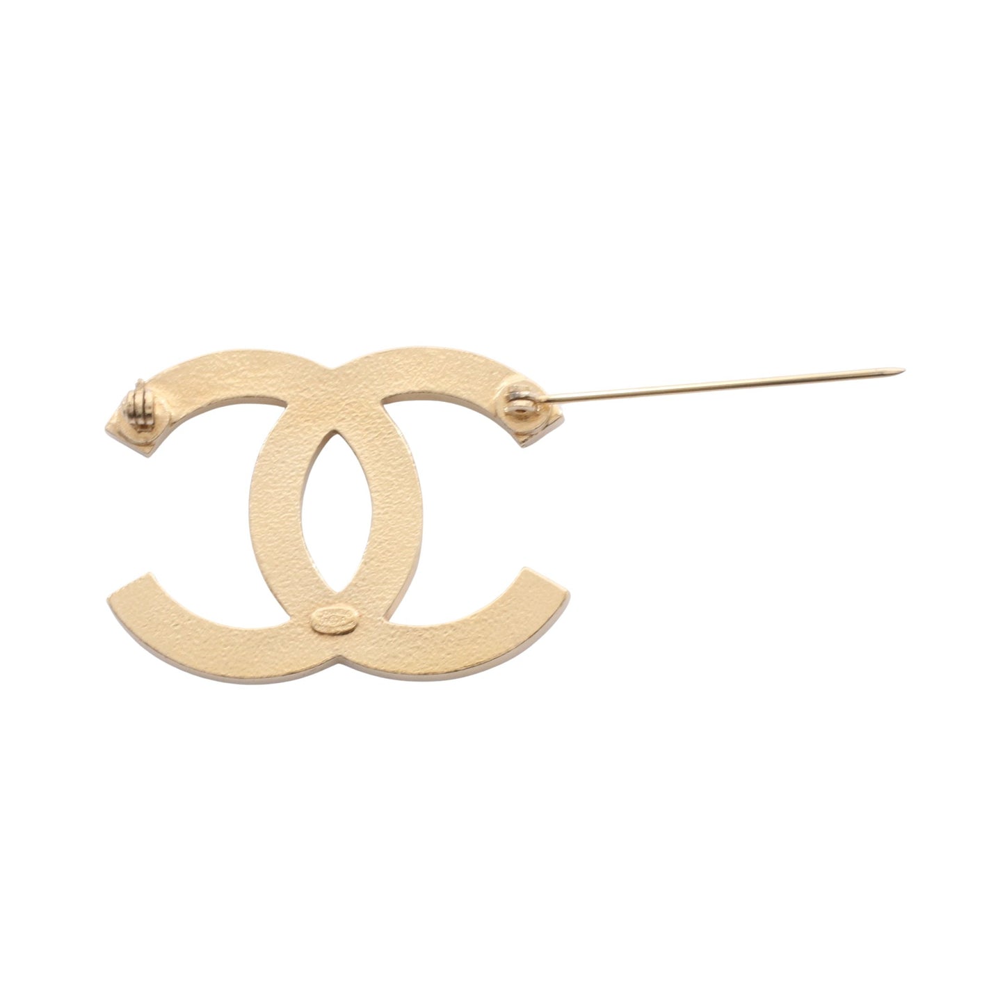 ココマーク ブローチ GP ラインストーン ゴールド クリア 09A シャネル アクセサリー CHANEL