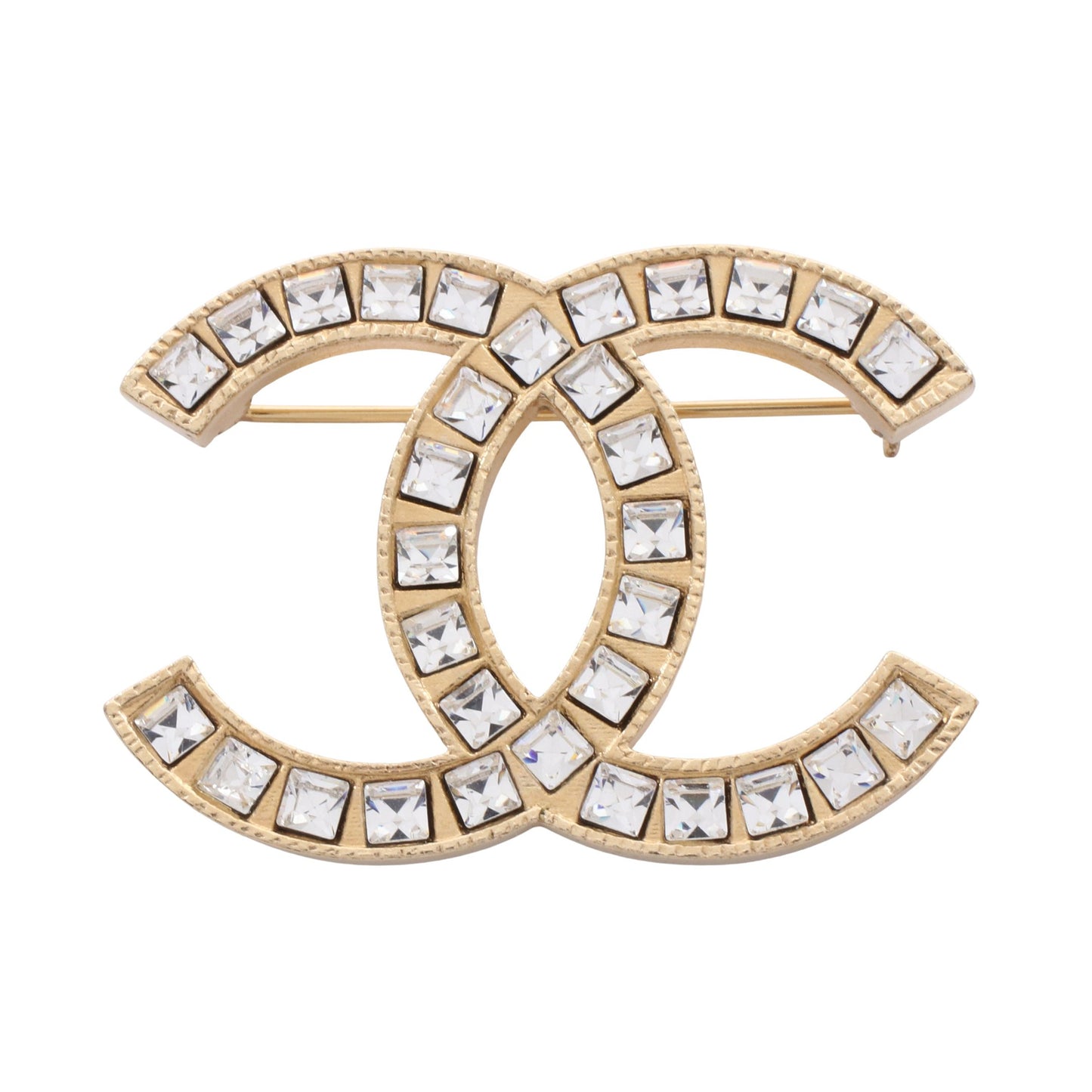 ココマーク ブローチ GP ラインストーン ゴールド クリア 09A シャネル アクセサリー CHANEL