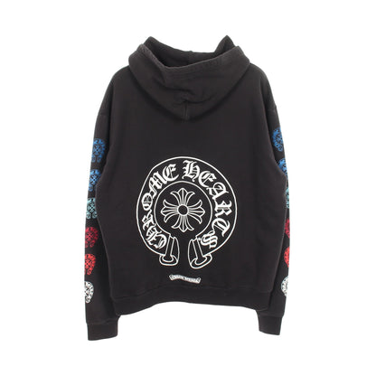 Multi Color Horseshoe Pullover Hoodie プルオーバーパーカー コットン ブラック マルチカラー クロムハーツ