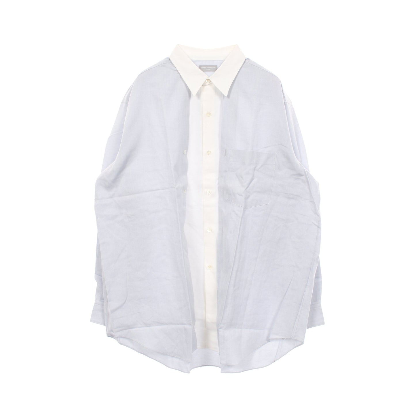 長袖 シャツ コットン ライトブルー ホワイト コムデギャルソンオム トップス COMME des GARCONS HOMME