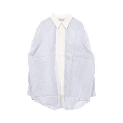 長袖 シャツ コットン ライトブルー ホワイト コムデギャルソンオム トップス COMME des GARCONS HOMME