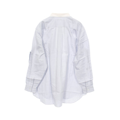長袖 シャツ コットン ライトブルー ホワイト コムデギャルソンオム トップス COMME des GARCONS HOMME