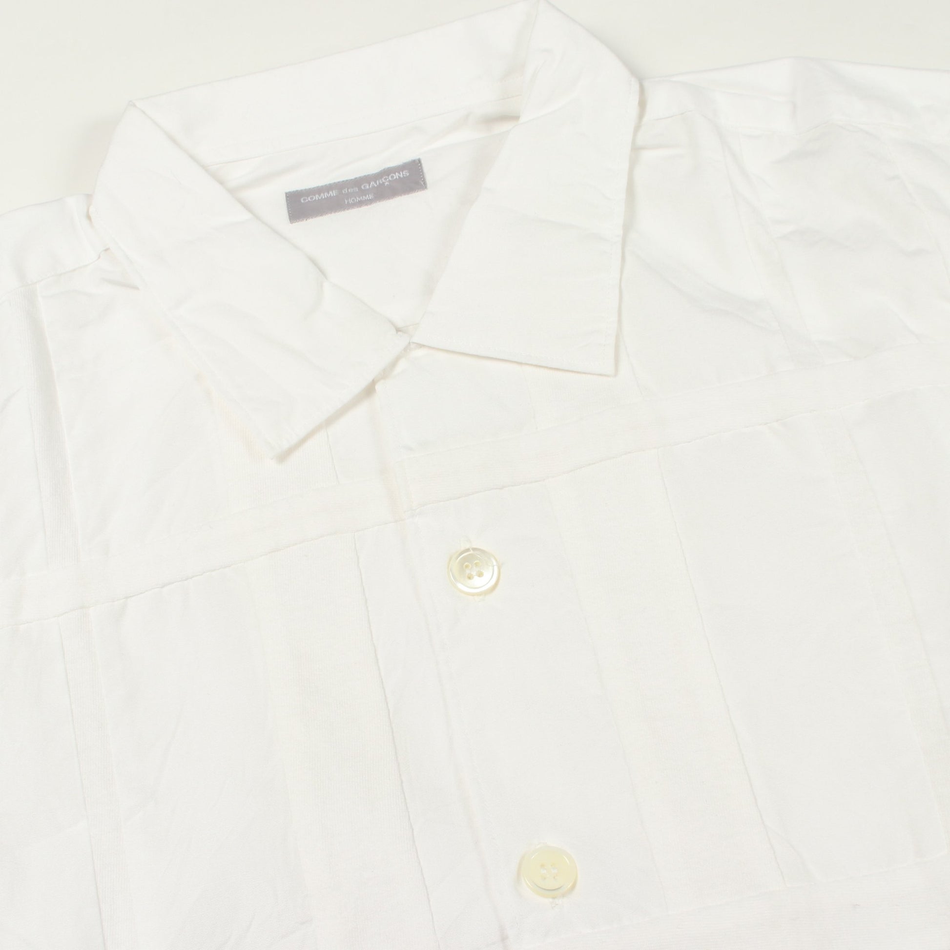 半袖 シワ加工 シャツ コットン ホワイト コムデギャルソンオム トップス COMME des GARCONS HOMME