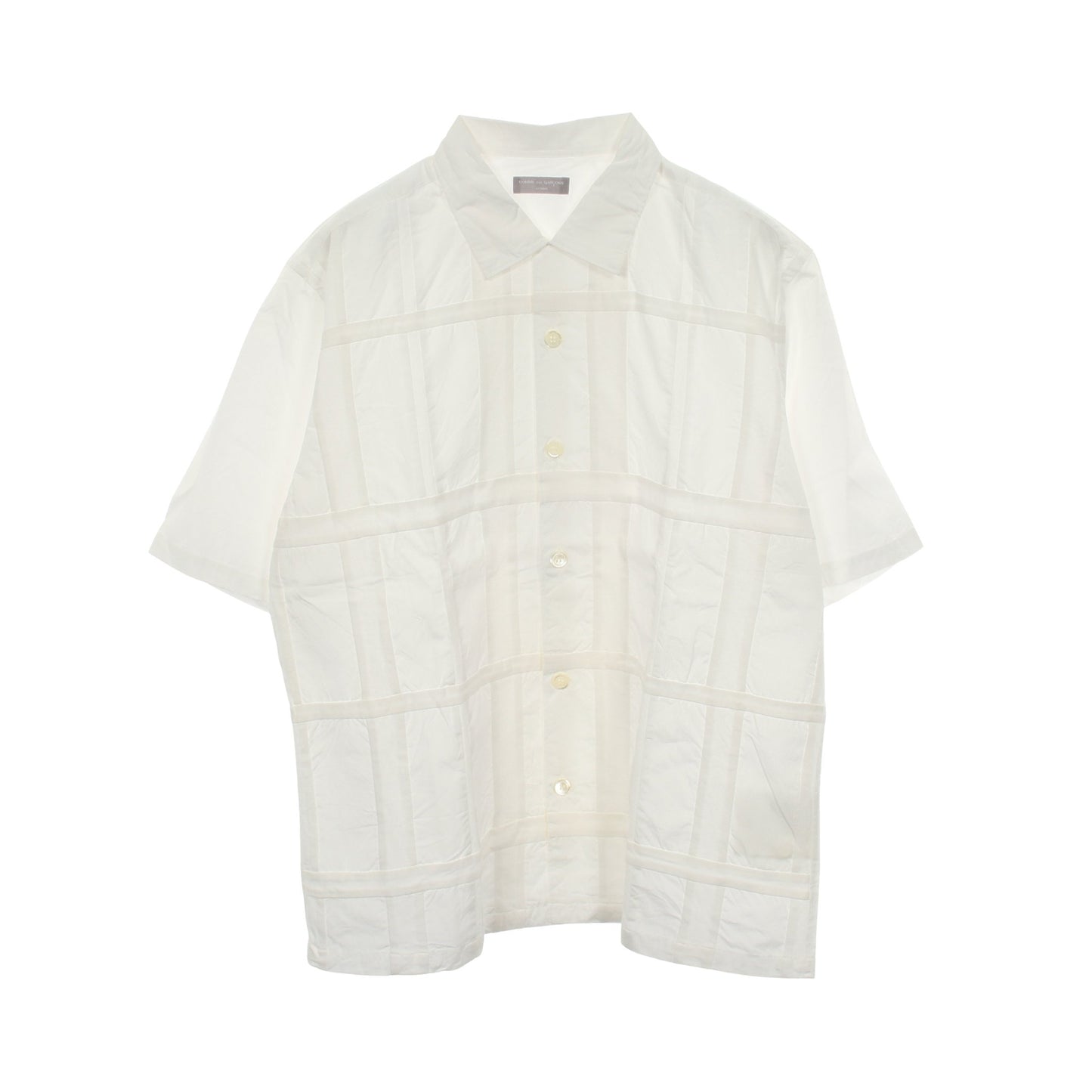 半袖 シワ加工 シャツ コットン ホワイト コムデギャルソンオム トップス COMME des GARCONS HOMME