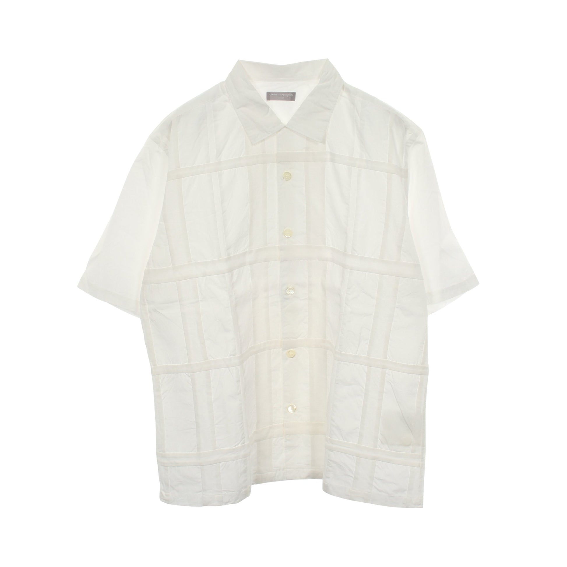 半袖 シワ加工 シャツ コットン ホワイト コムデギャルソンオム トップス COMME des GARCONS HOMME