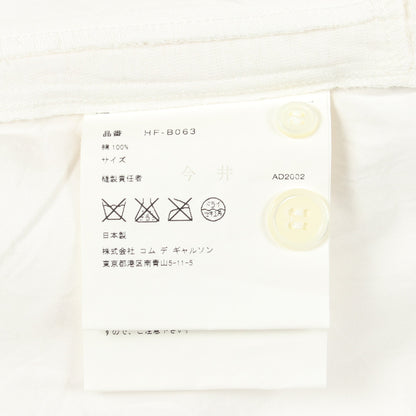 半袖 シワ加工 シャツ コットン ホワイト コムデギャルソンオム トップス COMME des GARCONS HOMME