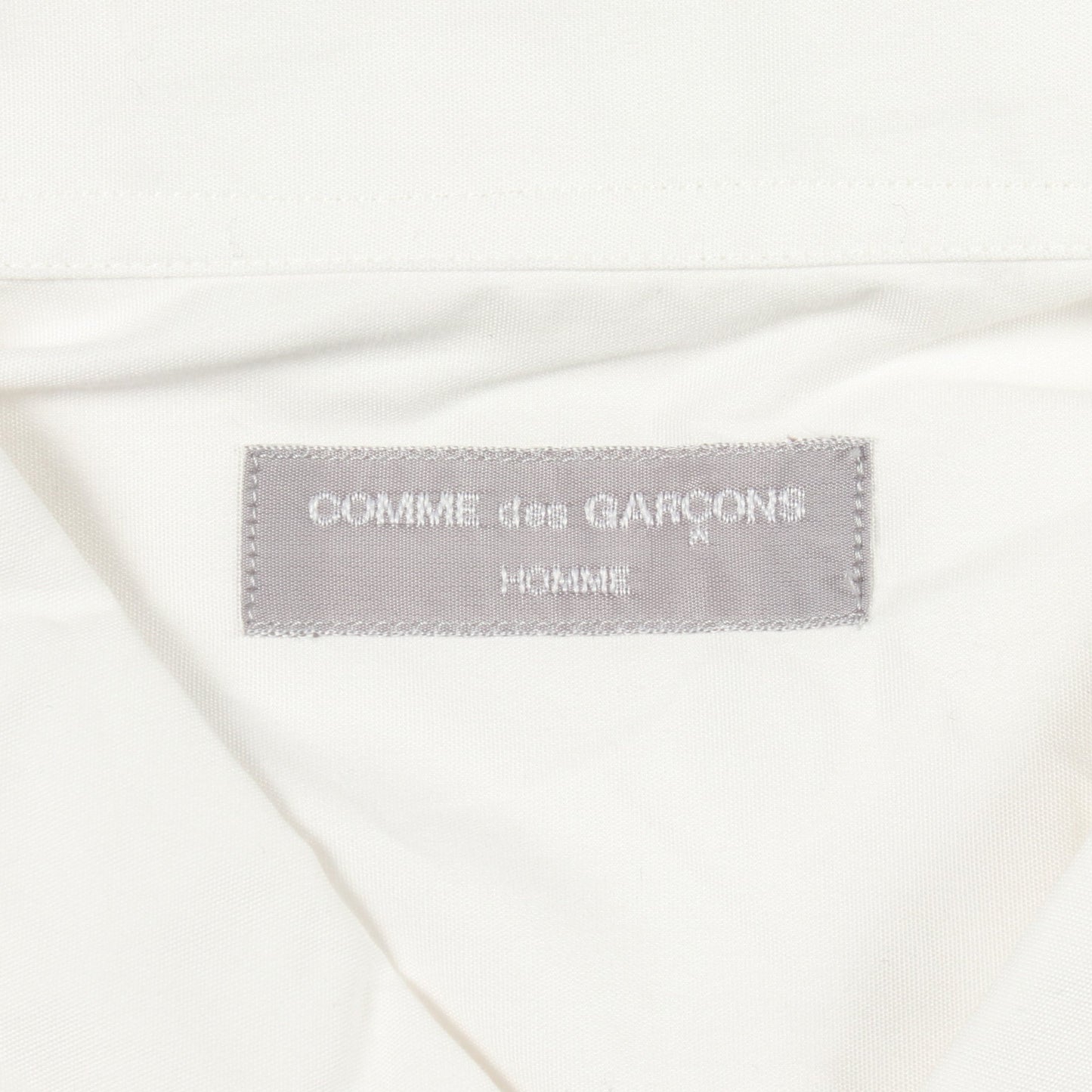 半袖 シワ加工 シャツ コットン ホワイト コムデギャルソンオム トップス COMME des GARCONS HOMME