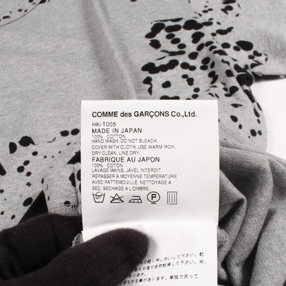 ドット 半袖Tシャツ コットン グレー ブラック コムデギャルソンオム トップス COMME des GARCONS HOMME