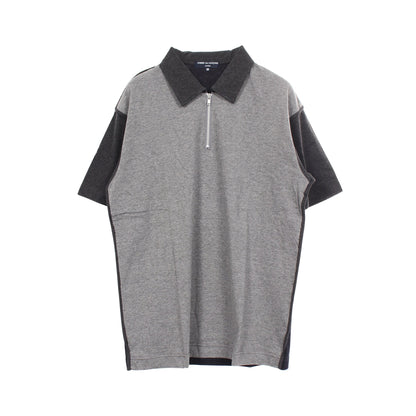 ハーフジップ ポロシャツ コットン グレー ネイビー コムデギャルソンオム トップス COMME des GARCONS HOMME