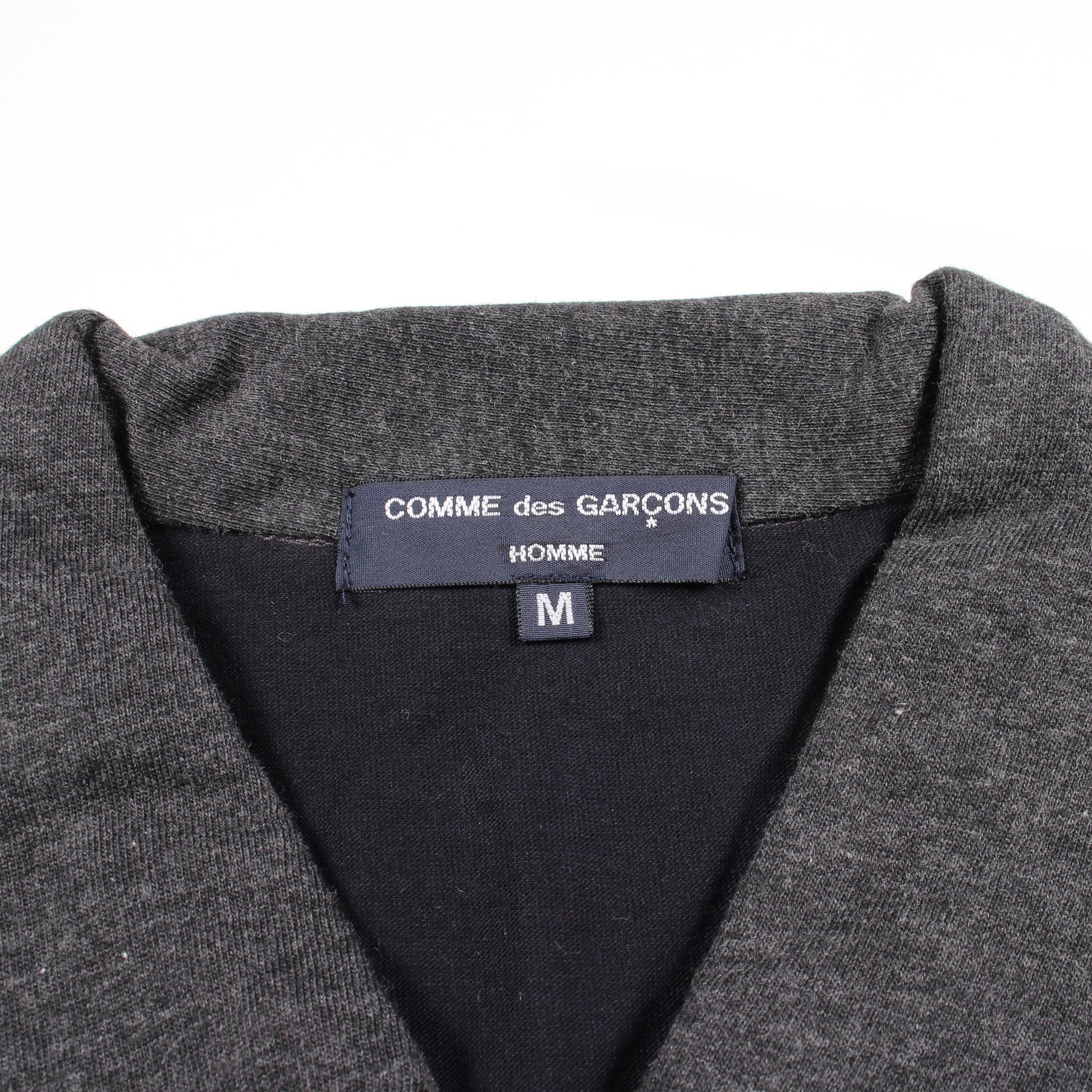 ハーフジップ ポロシャツ コットン グレー ネイビー コムデギャルソンオム トップス COMME des GARCONS HOMME