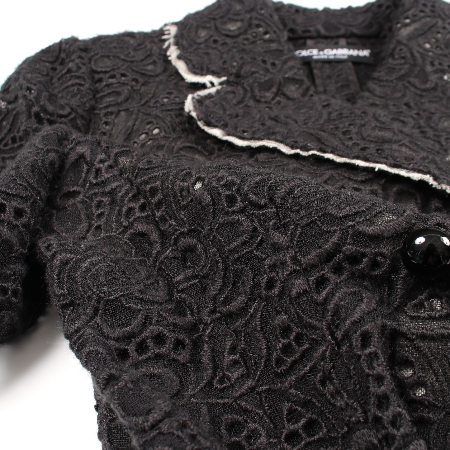 総レース ジャケット ウール ブラック ドルチェアンドガッバーナ アウター DOLCE&GABBANA