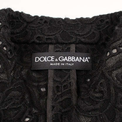 総レース ジャケット ウール ブラック ドルチェアンドガッバーナ アウター DOLCE&GABBANA