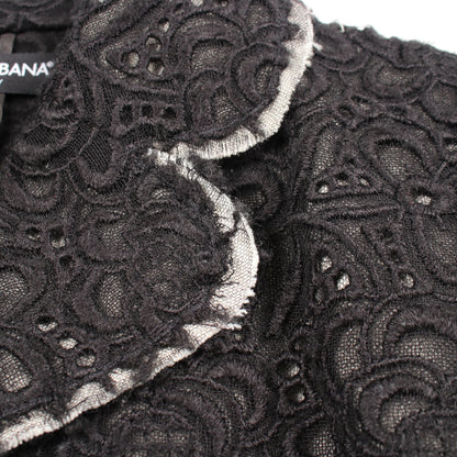 総レース ジャケット ウール ブラック ドルチェアンドガッバーナ アウター DOLCE&GABBANA